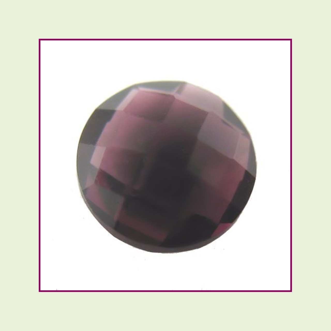 CZR02a - February Dark Amethyst Round Crystal Birthstone – 5mm – For Floating Lockets