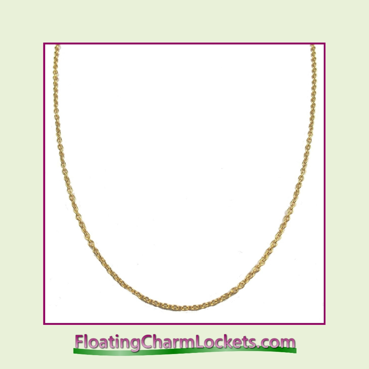 SS650 - 18" Gold Stainless Steel Chain (2.4mm)