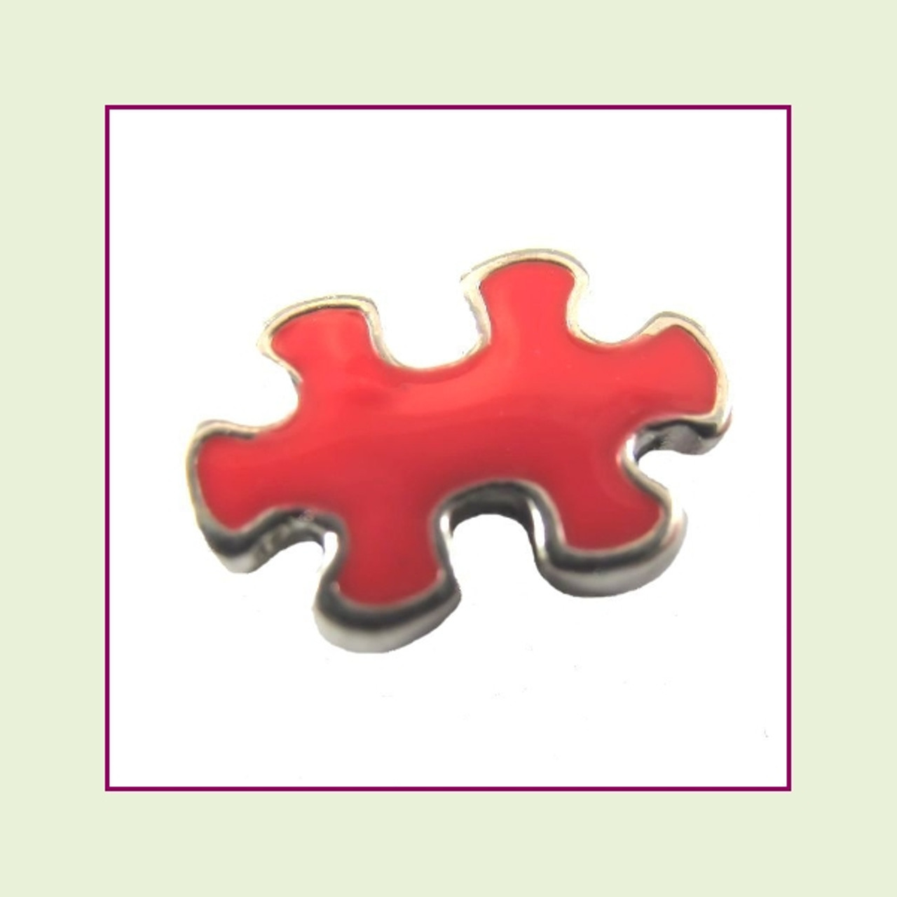 Puzzle Piece (Silver Base) Floating Charm