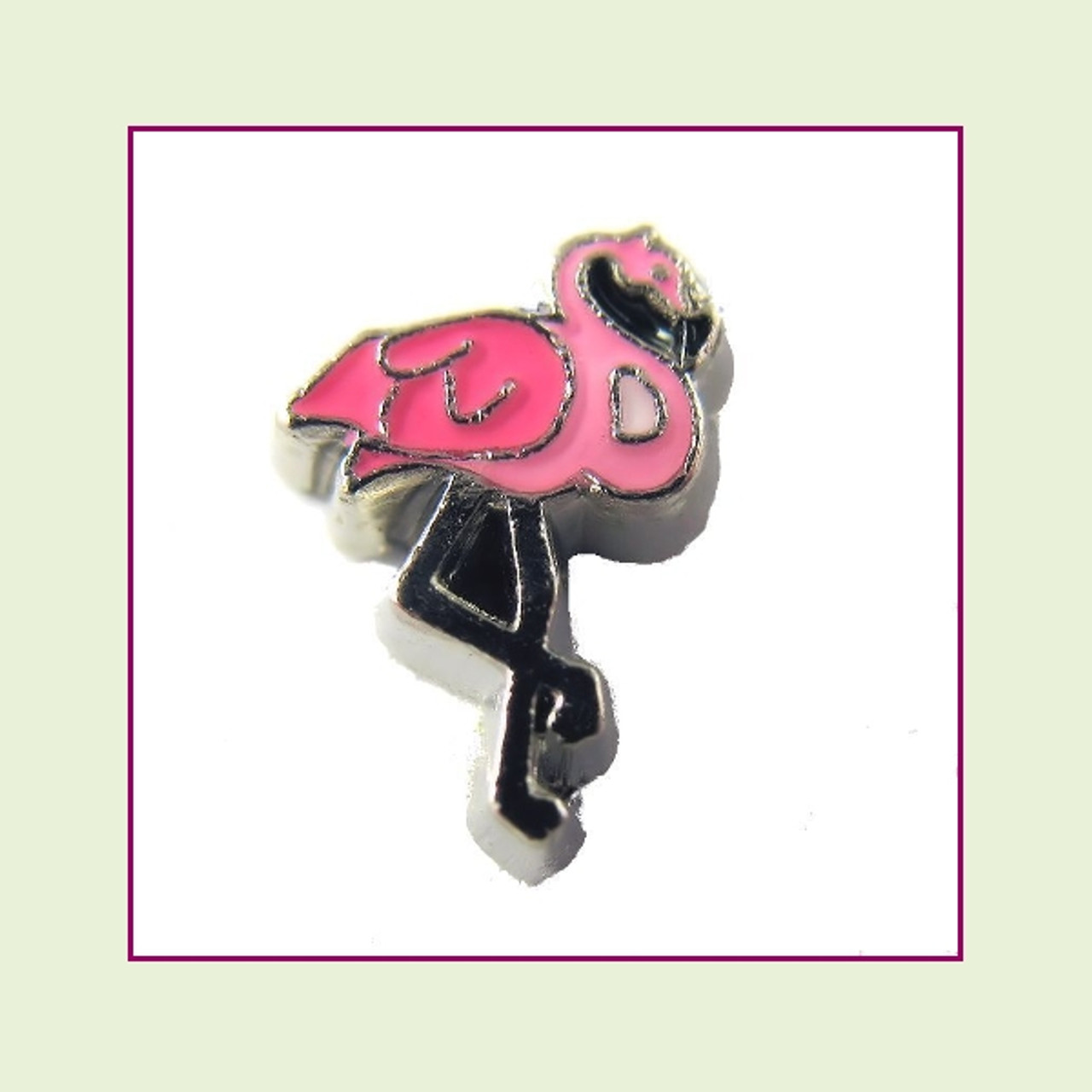 Flamingo (Silver Base) Floating Charm