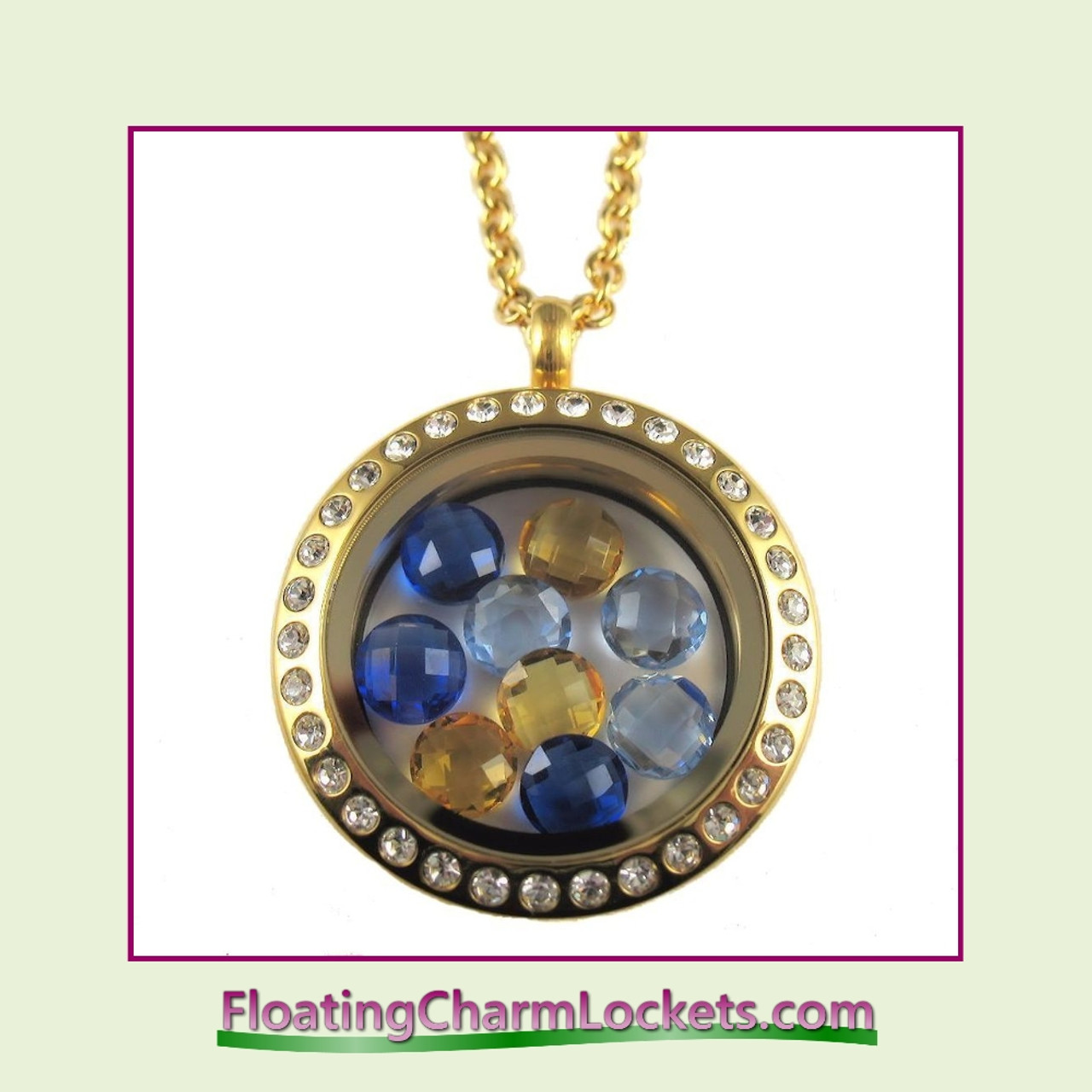 FCL Designs® Hanukkah Crystals Theme Floating Charm Locket