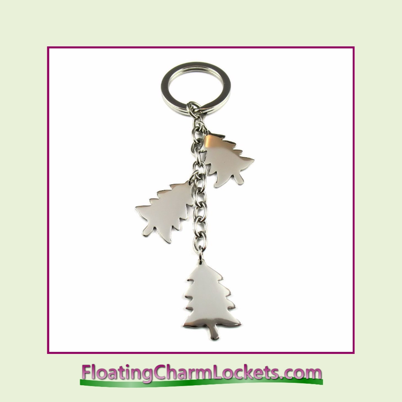 Stainless Steel Keychain - Christmas Tree