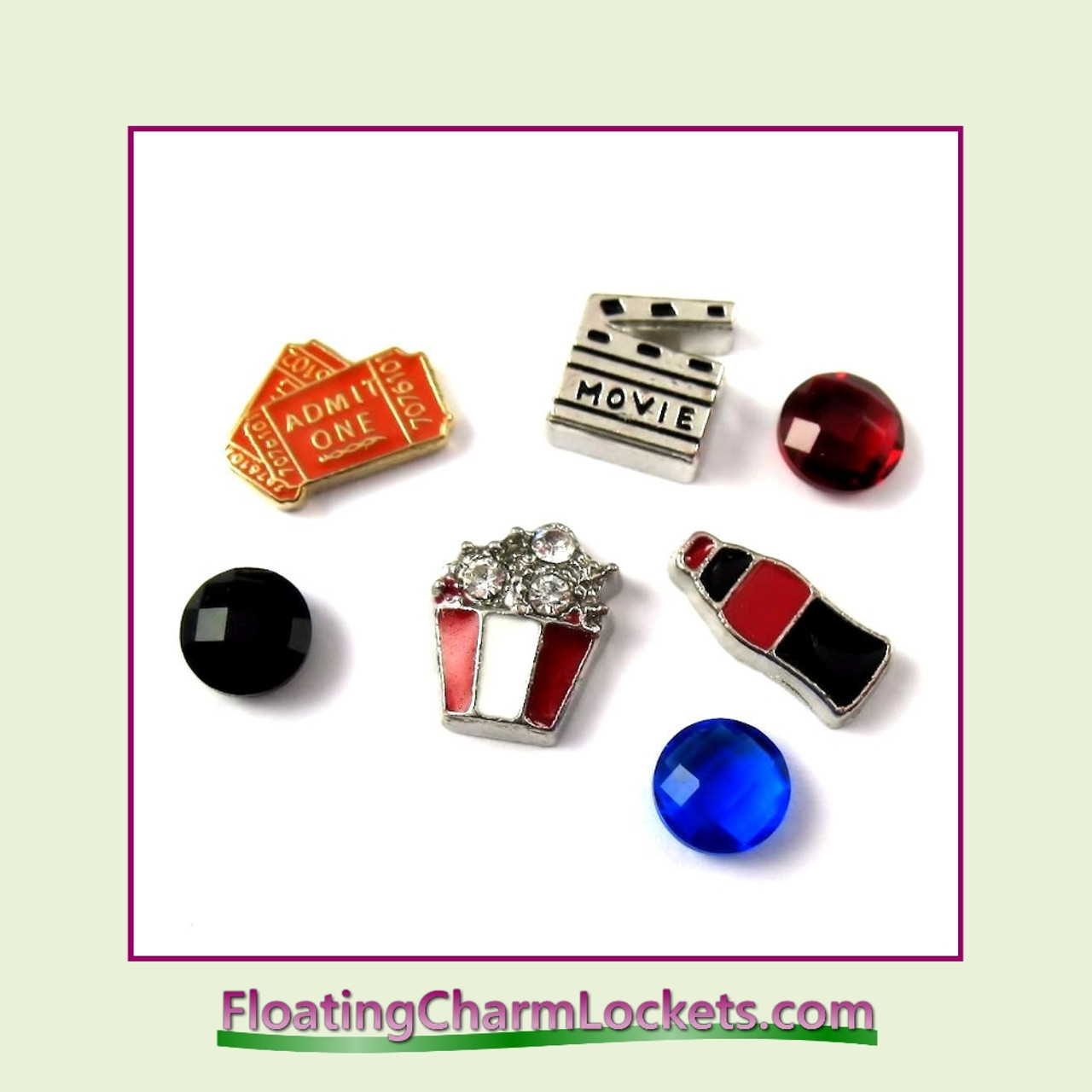 FCL Designs® Movie Lover  Floating Charm Combination for Lockets