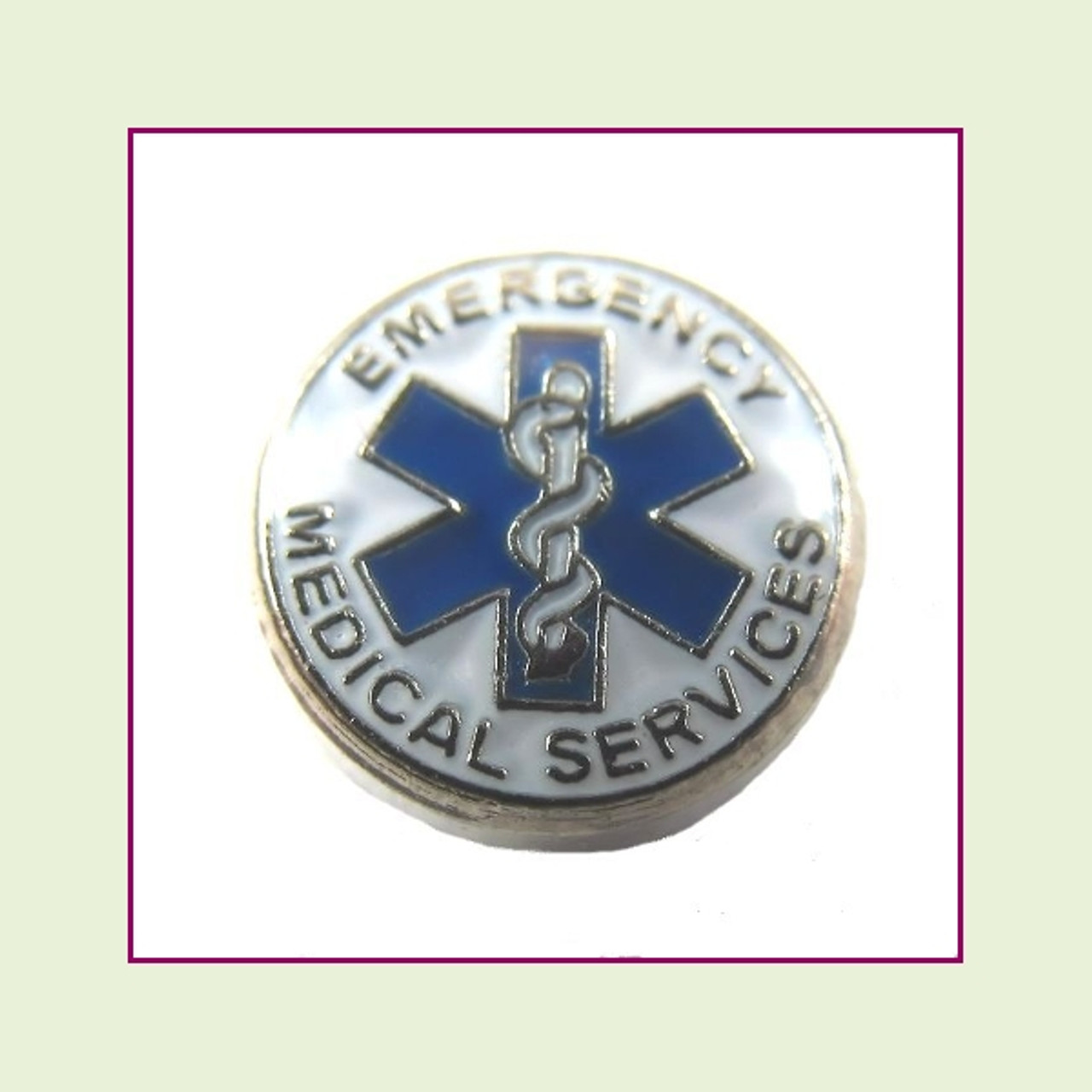 Emergency Medical Services (Silver Base) Floating Charm