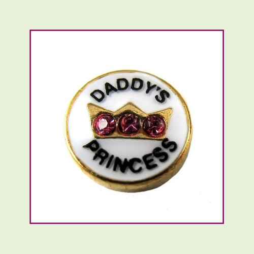 Daddy's Princess (Gold Base) Floating Charm
