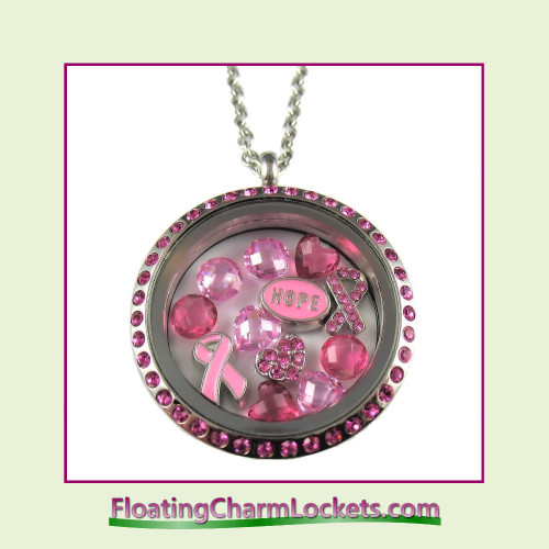 FCL Designs® Breast Cancer Awareness Theme Floating Charm Locket