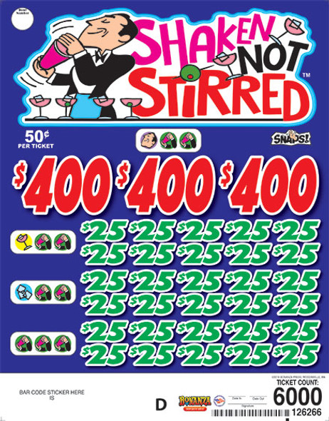 SHAKEN NOT STIRRED 35 3/400 50 6000