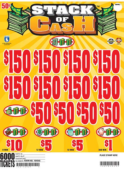 STACK OF CASH 35 8/150 50 6000