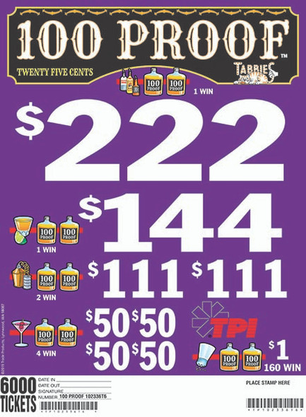 100 PROOF 36 1/222 25 6000