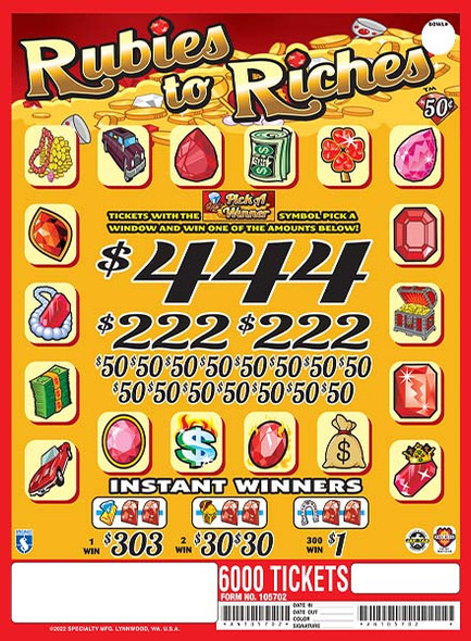 RUBIES TO RICHES 23 1/444 50 6000