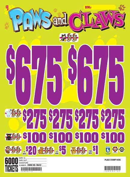 PAWS AND CLAWS 38 2/675 1 6000