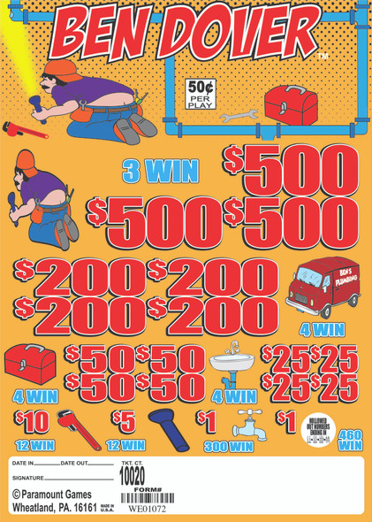 BEN DOVER 29 3/500 50 10020