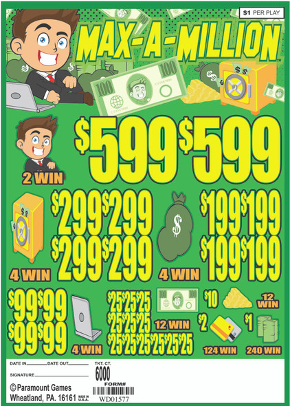 MAX A MILLION 25 2/599 1 6000