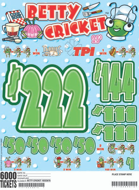 BETTY CRICKET 36 1/222 25 6000