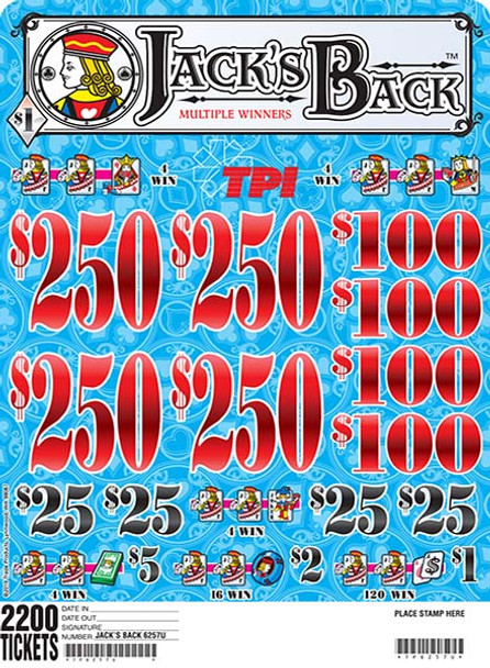 JACKS BACK 34 4/250 1 2200