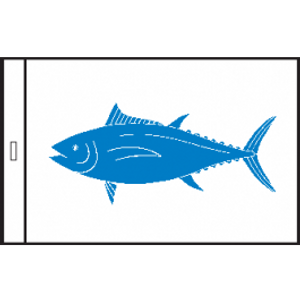 12" X 18" Blue Fin Tuna Fish Flag 12" X 18" Blue Fin Tuna Fish Flag