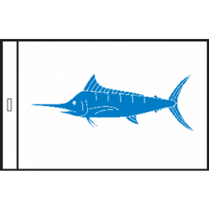 12" X 18" Blue Marlin Fish Flag 12" X 18" Blue Marlin Fish Flag