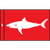 12" X 18" Shark Fish Flag