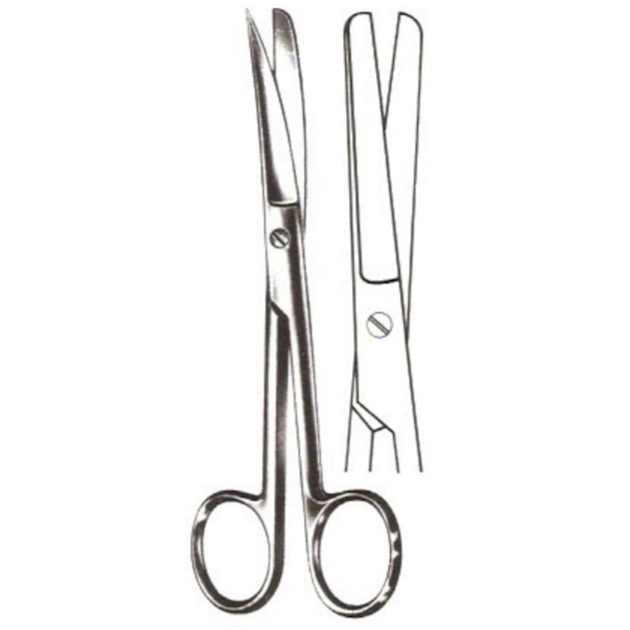 Curved Utility Scissors with Sharp/Blunt Points - 16cm - Predictable  Surgical Technologies