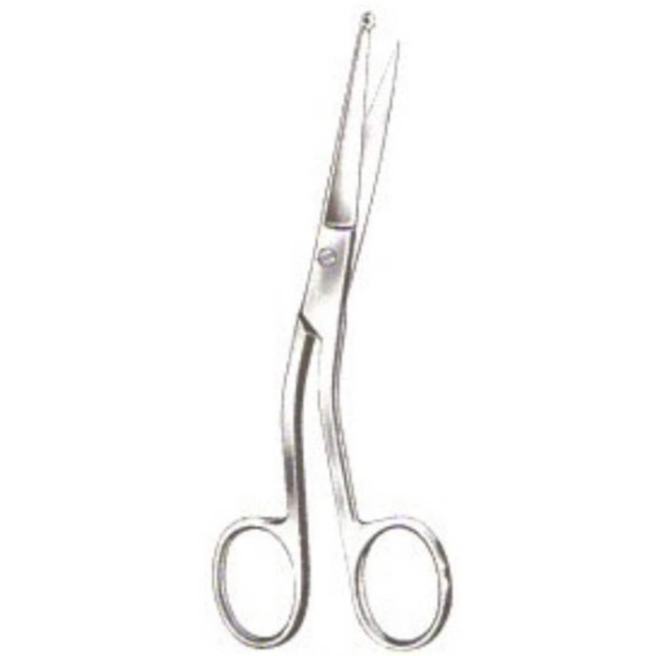 Fomon Dorsal Scissors - Angled Shanks Serrated Blades