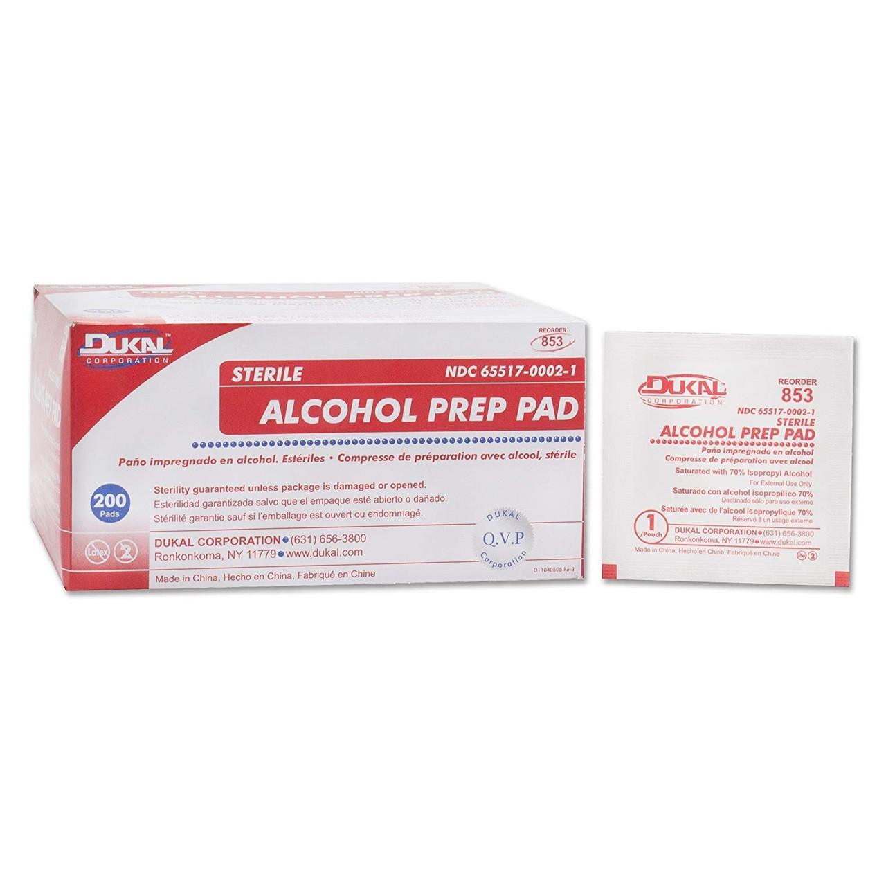 dukal alcohol prep pads