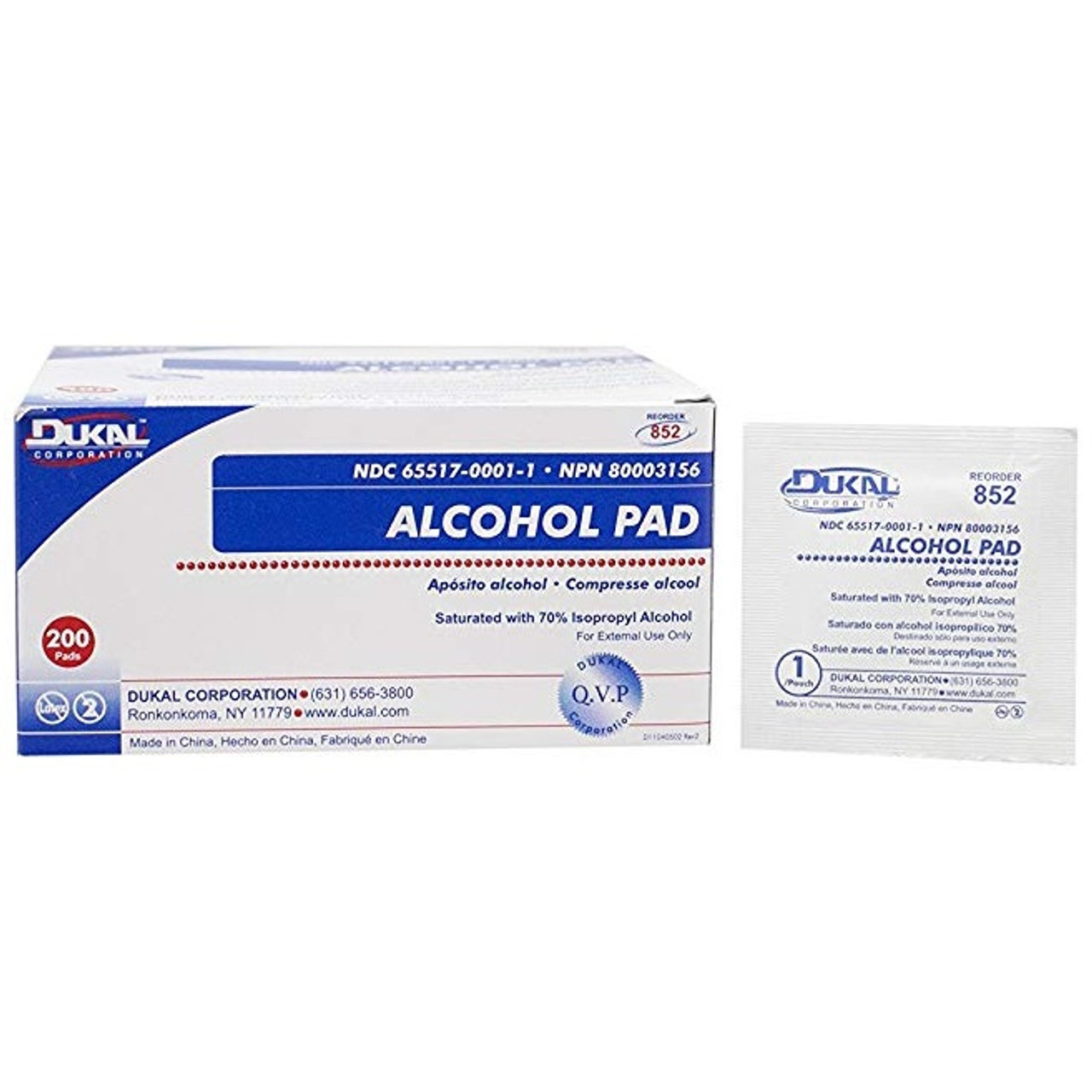 dukal alcohol prep pads