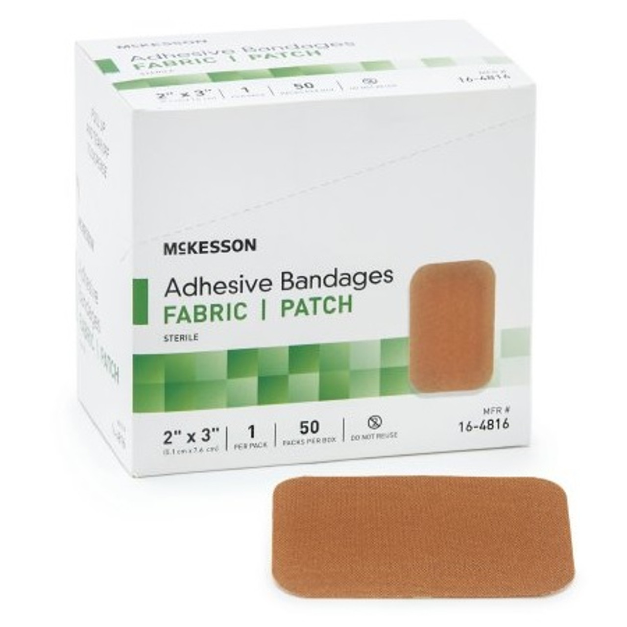 McKesson Tan Adhesive Strip, 2 x 3 inch - Box/50