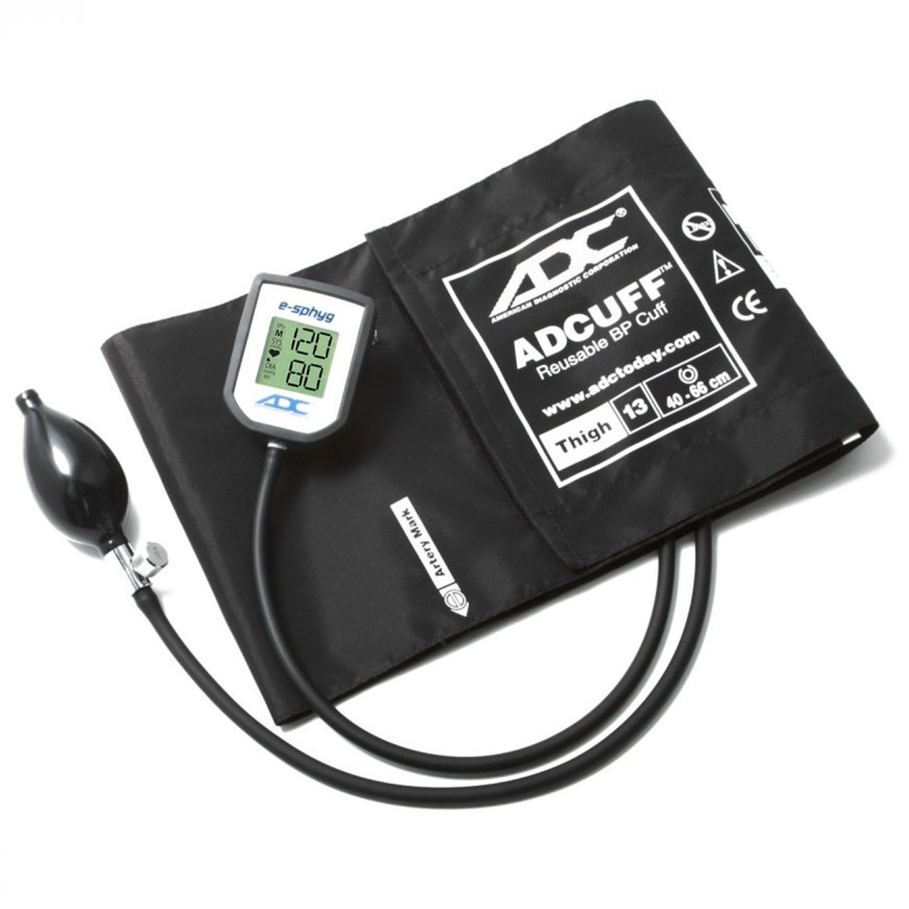 ADC Black Thigh Esphyg™ Digital Pocket Aneroid Sphygmomanometer Predictable Surgical Technologies