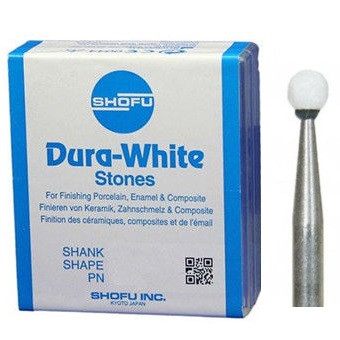 Shofu 0241 Dura-White Pietre Montate Impugnatura Attrito FG Cono - Foto 11