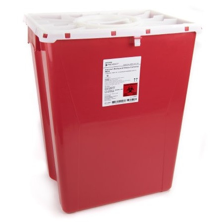 McKesson 12 Gallon Red Prevent Premium Biohazard Sharps Container (2267)