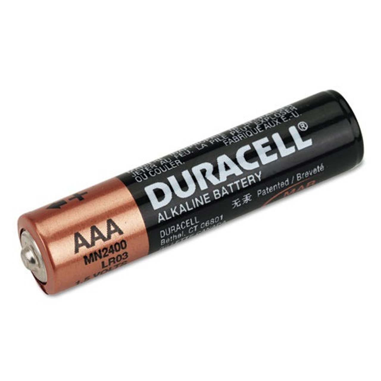 Duracell® Coppertop® Size AAA Alkaline Battery with Duralock Power Preserve  Technology - 24/Box