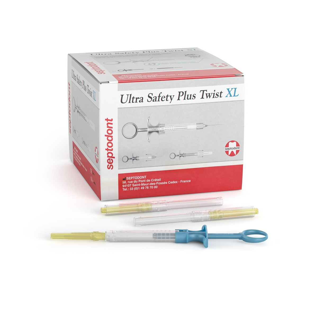 Septodont Ultra Safety Plus Twist XL Single Use Syringe Handles (01N3500)