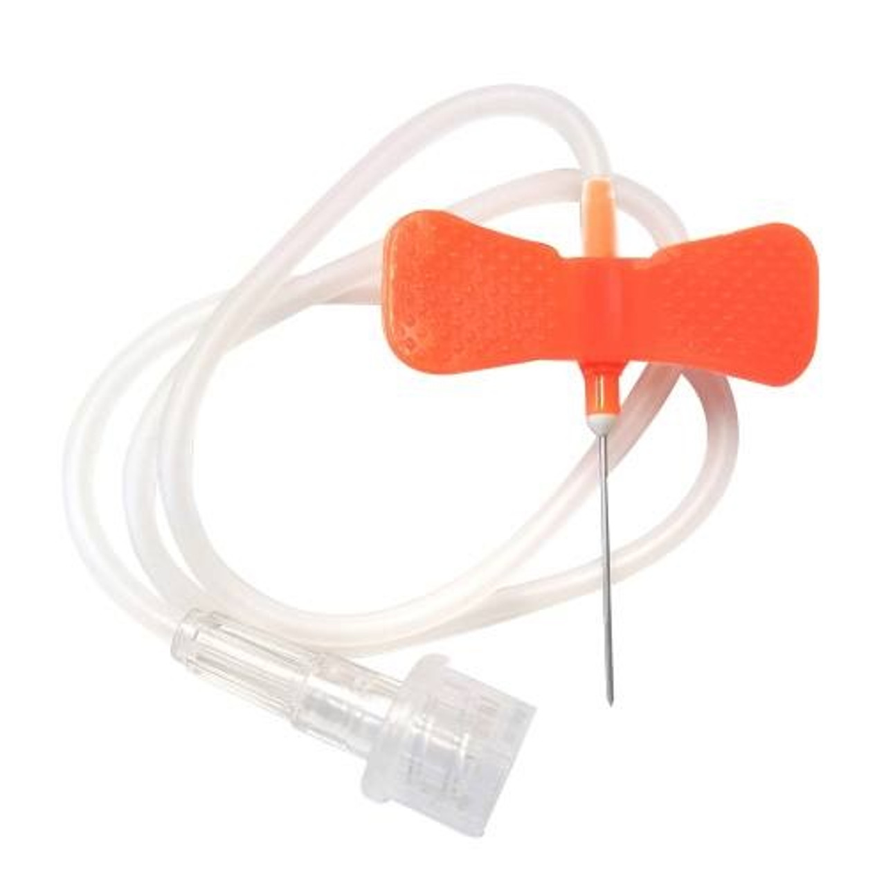 25G x 3/4 Orange Winged Scalp Vein (Butterfly) Set - 50/Box - Predictable  Surgical Technologies