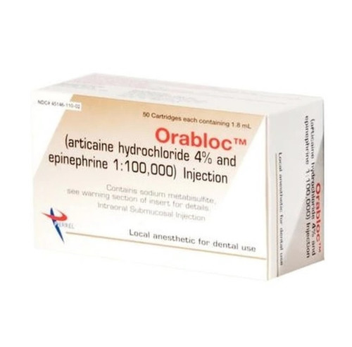 Pierrel Pharma Orabloc (Articaine Hydrochloride 4% with Epinephrine 1:100,000) (2101051)