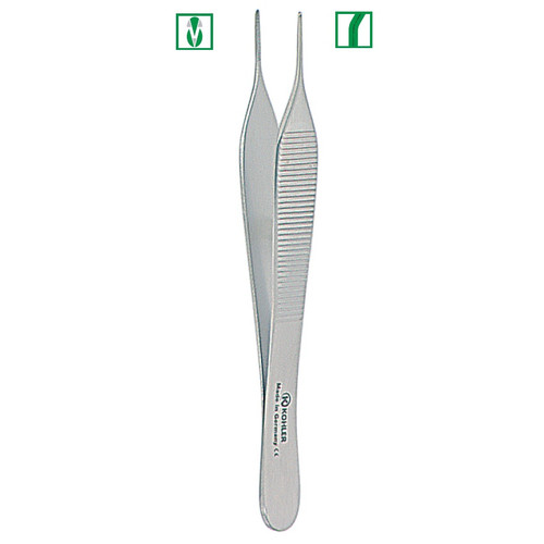Kohler Curved Adson Tissue Forceps with 1 x 2 Teeth (5873) Kohler Curved Adson Tissue Forceps with 1 x 2 Teeth (5873)