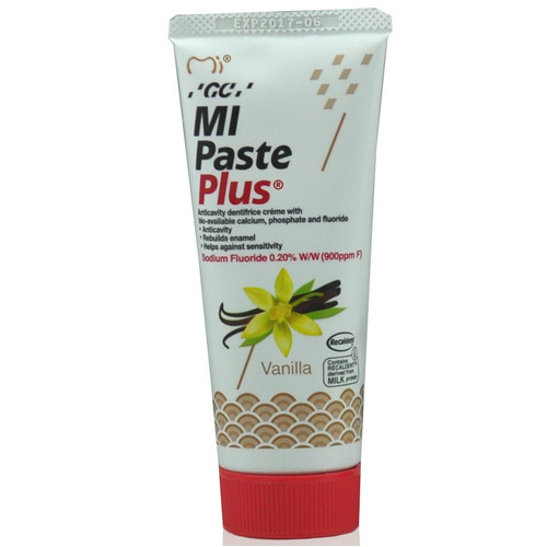 MI Paste Plus Mint 10/Pk. Topical Tooth Cream contains RECALDENT (CPP-ACP)