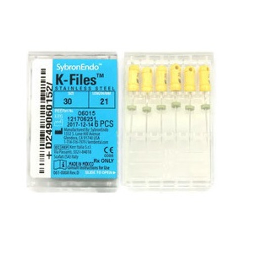 Kerr Endodontics #20 x 21mm Yellow K-File (06005)