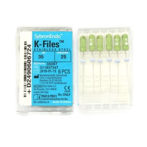 Kerr Endodontics #35 x 25mm Green K-File (06067)