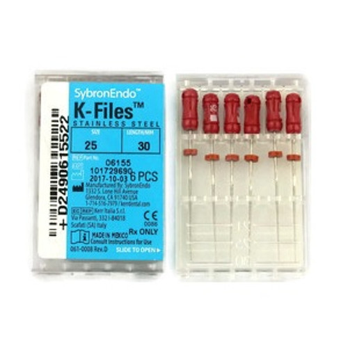 Kerr Endodontics Size 25 x 30mm Red K-File (06155)