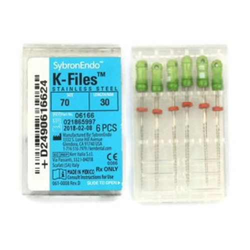 Kerr Endodontics Size 70 x 30mm Green K-File (06166)