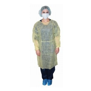 Dukal Universal-Size Yellow Isolation Gown (303)