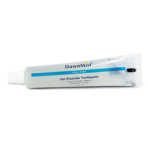 Dukal DawnMist Clear Gel Fluoride Toothpaste in 0.6 oz. Tube (GTP4654)