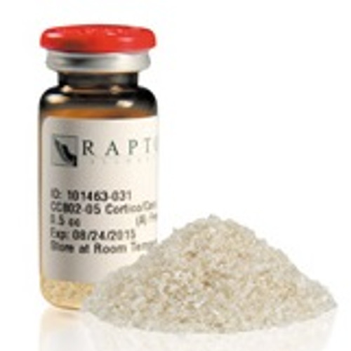 Raptos 250-1000µm Premium Mineralized/Demineralized Cortical Particulate in 1.0cc Vial Raptos 250-1000µm Premium Mineralized/Demineralized Cortical Particulate in 1.0cc Vial