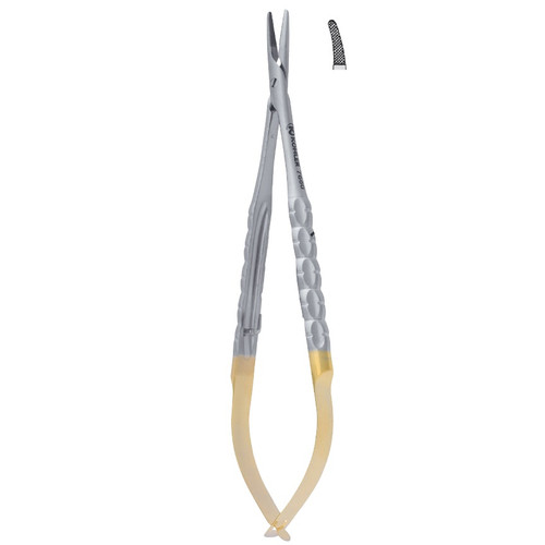 Kohler Curved Heavy Duty Castroviejo TC Needle Holder with Trinovo Style Handle (7665)