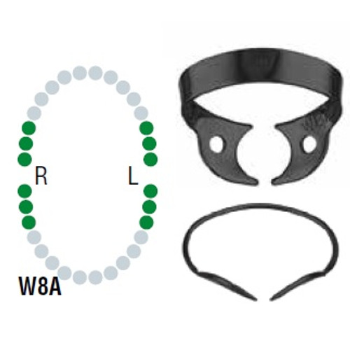 Kohler W8A Black Rubberdam Clamp (3256)