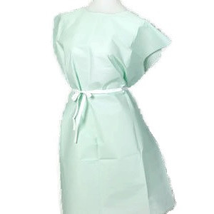 TIDI 30" x 42" Green Patient Exam Gown (910528)