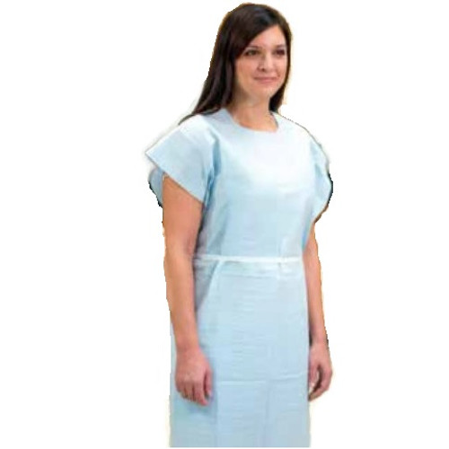 Graham Medical Blue 30" x 42" Adult Exam Gown Graham Medical Blue 30" x 42" Adult Exam Gown