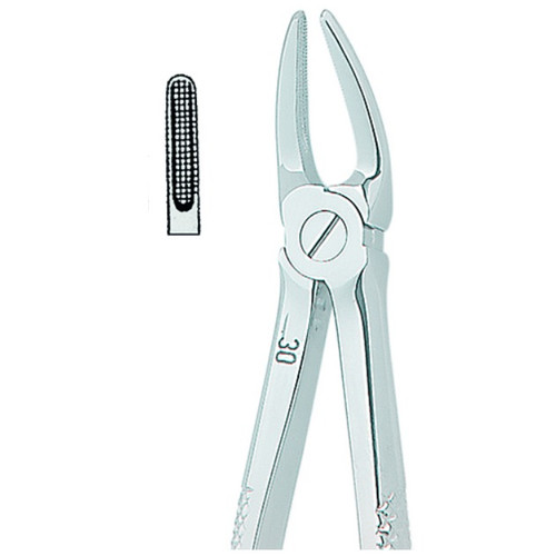 Kohler #30 English Pattern Medium-Size Extraction Forceps with Non-Slip Beaks (1305)