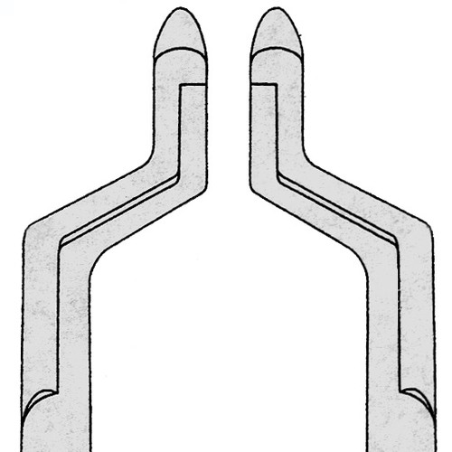 Kohler #22-1/2 L English Pattern Extraction Forceps with Nonslip Beaks (1331)