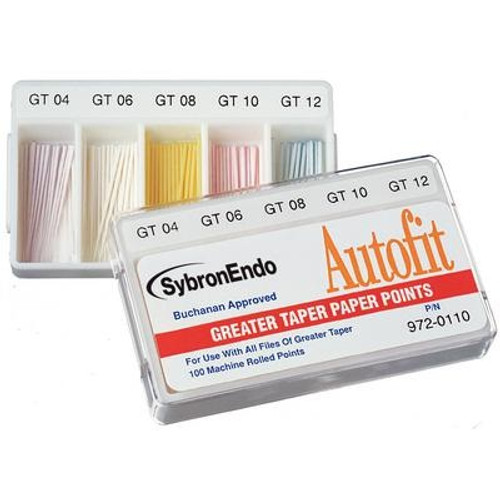 Kerr Endodontics Assorted Autofit Greater Taper Paper Points (972-0110) Kerr Endodontics Assorted Autofit Greater Taper Paper Points (972-0110)